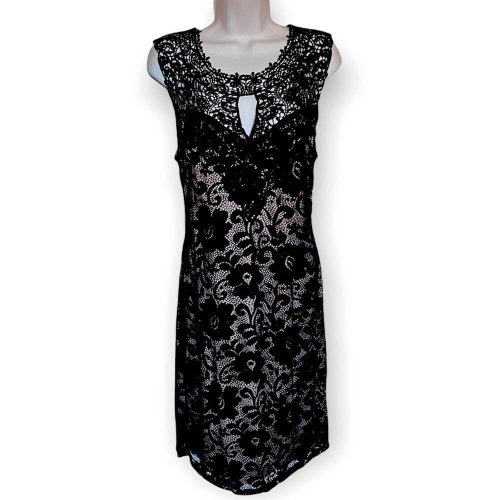 NWT 🖤 Candalite Women’s Black‎ Lace Sleeveless Dress Size 1X